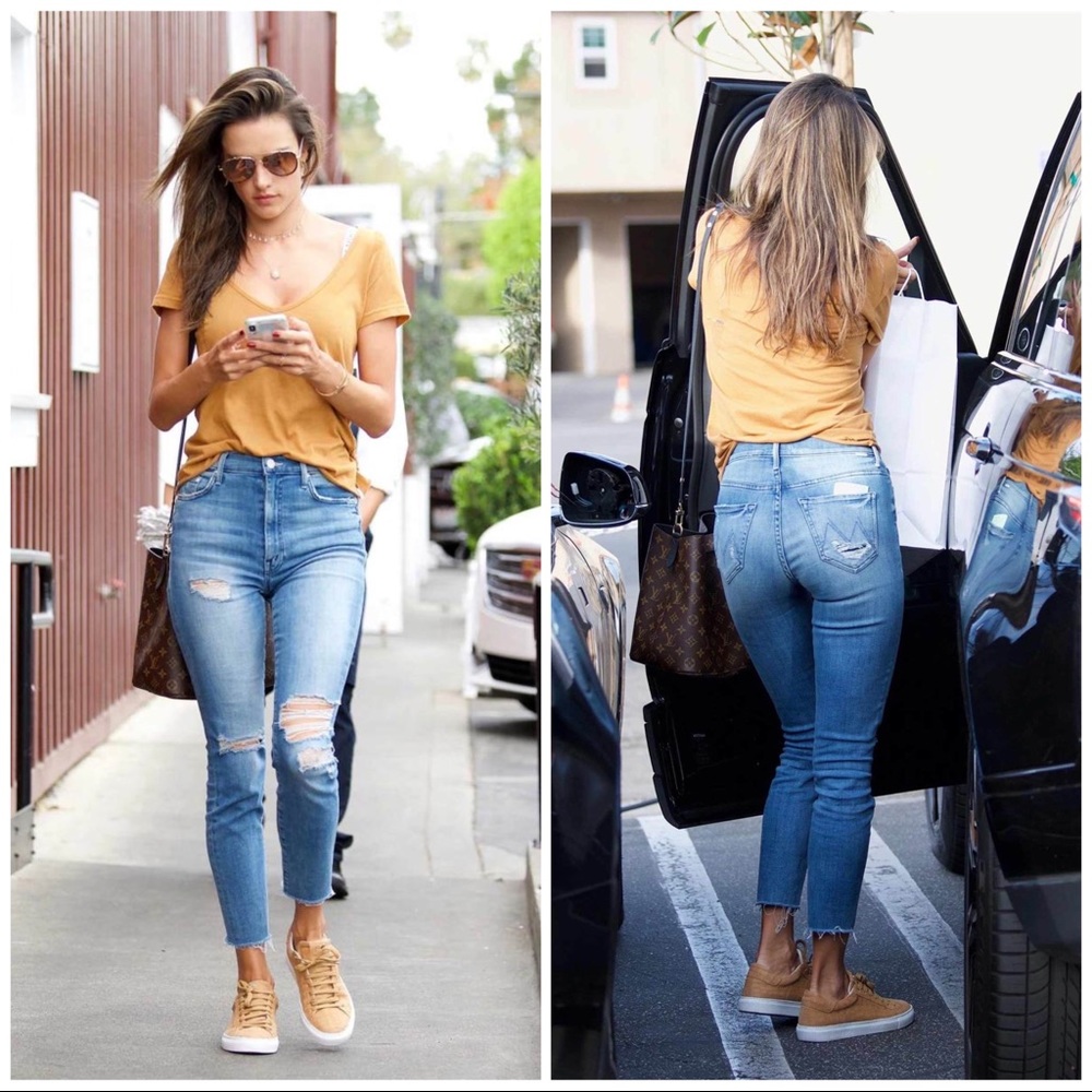 MOTHER Women's Skinny Jeans in Light Blue